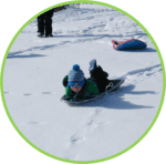 sledding green circle